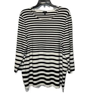 NWT!! Talbots 3X Womens Striped Long Sleeve Sweater